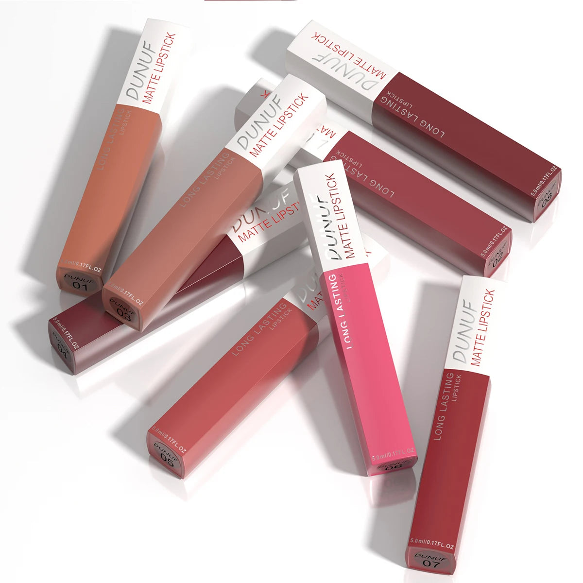 8pc/set Long-Lasting Lip Gloss Waterproof